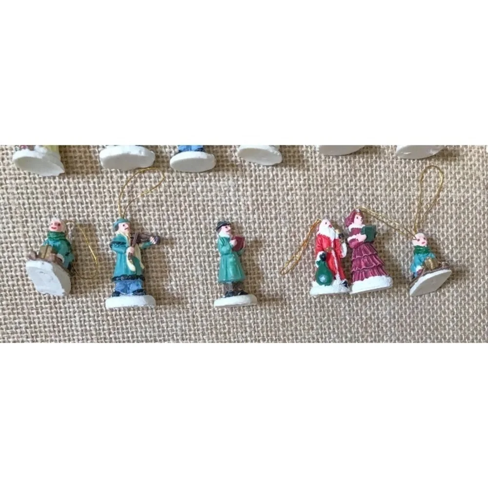 Miniature Christmas Ornaments For Tabletop Tree Victorian Dickensian Old World